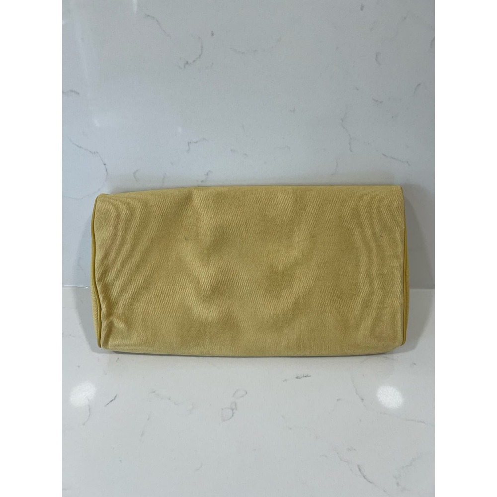 Serena and Lily Large Yellow Canvas Embroidered Diaper Holder Or Clutch New 8x13 - Picture 4 of 10